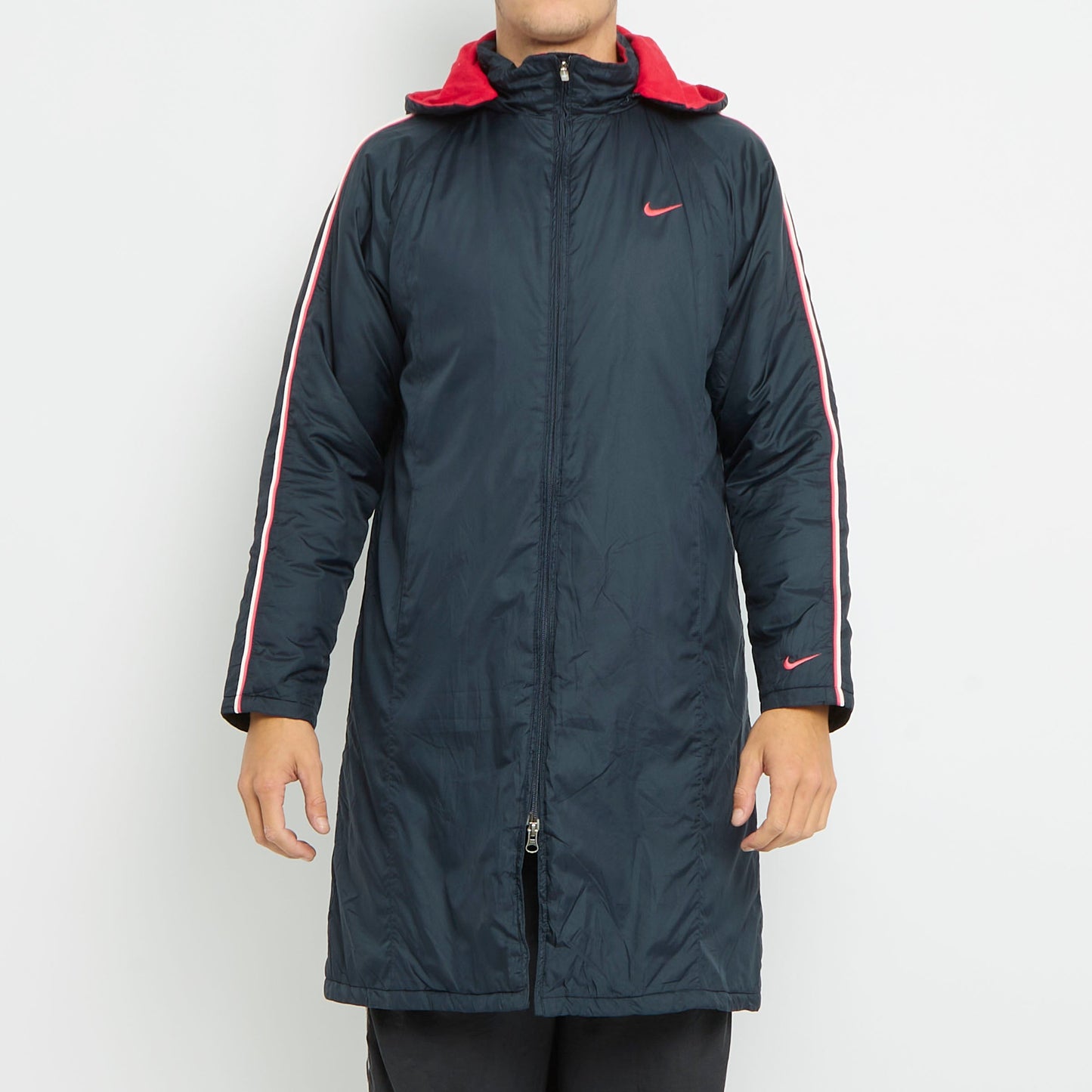 Nike Logo Hooded Padded Jacket - L