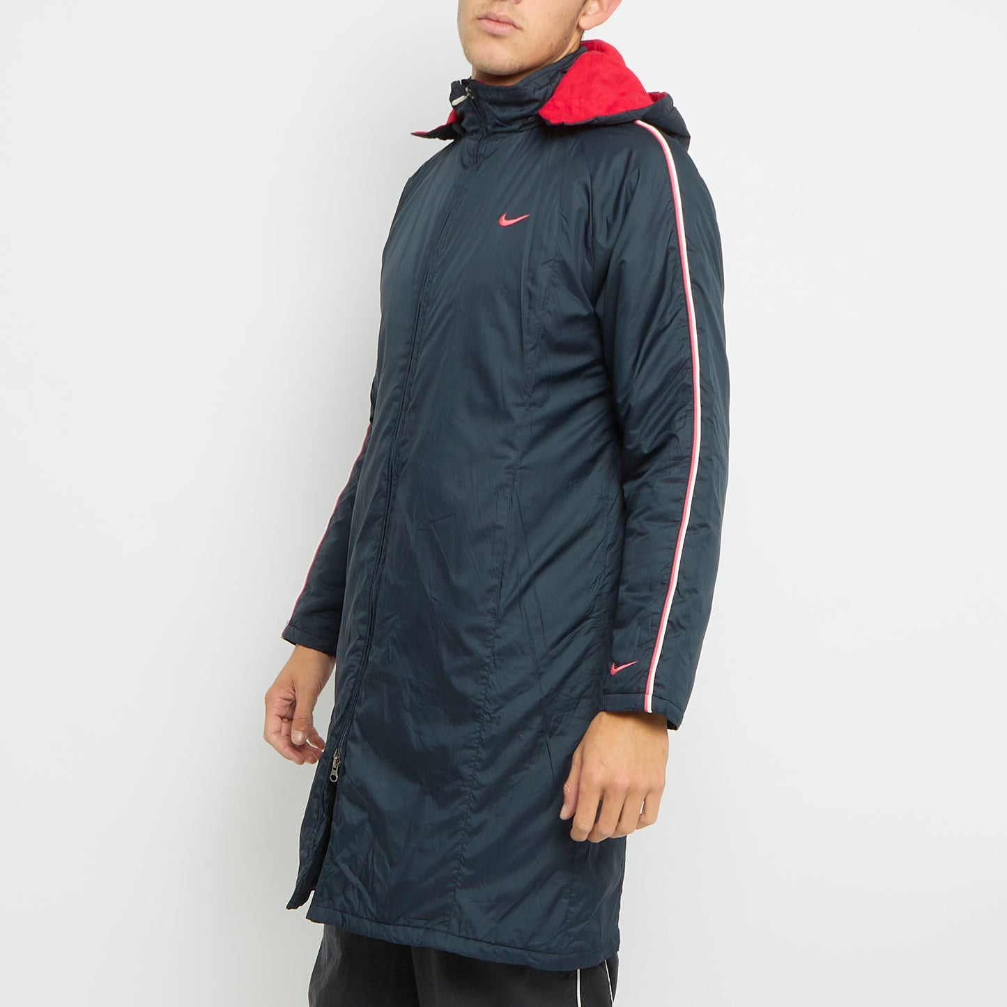 Nike Logo Hooded Padded Jacket - L