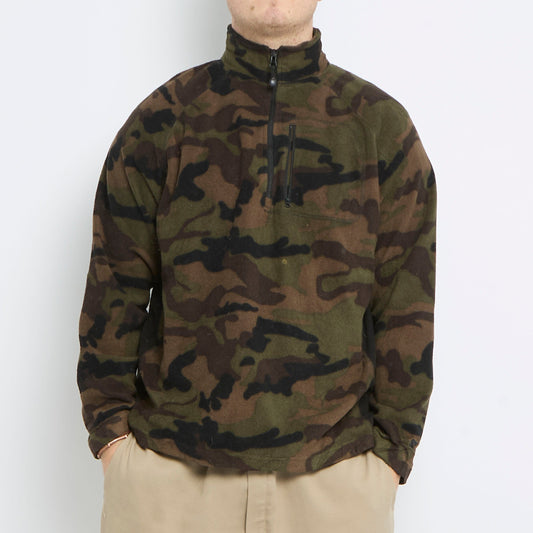 Star 1/4 Zip Camo Polar Fleece - L