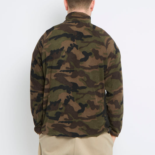 Star 1/4 Zip Camo Polar Fleece - L