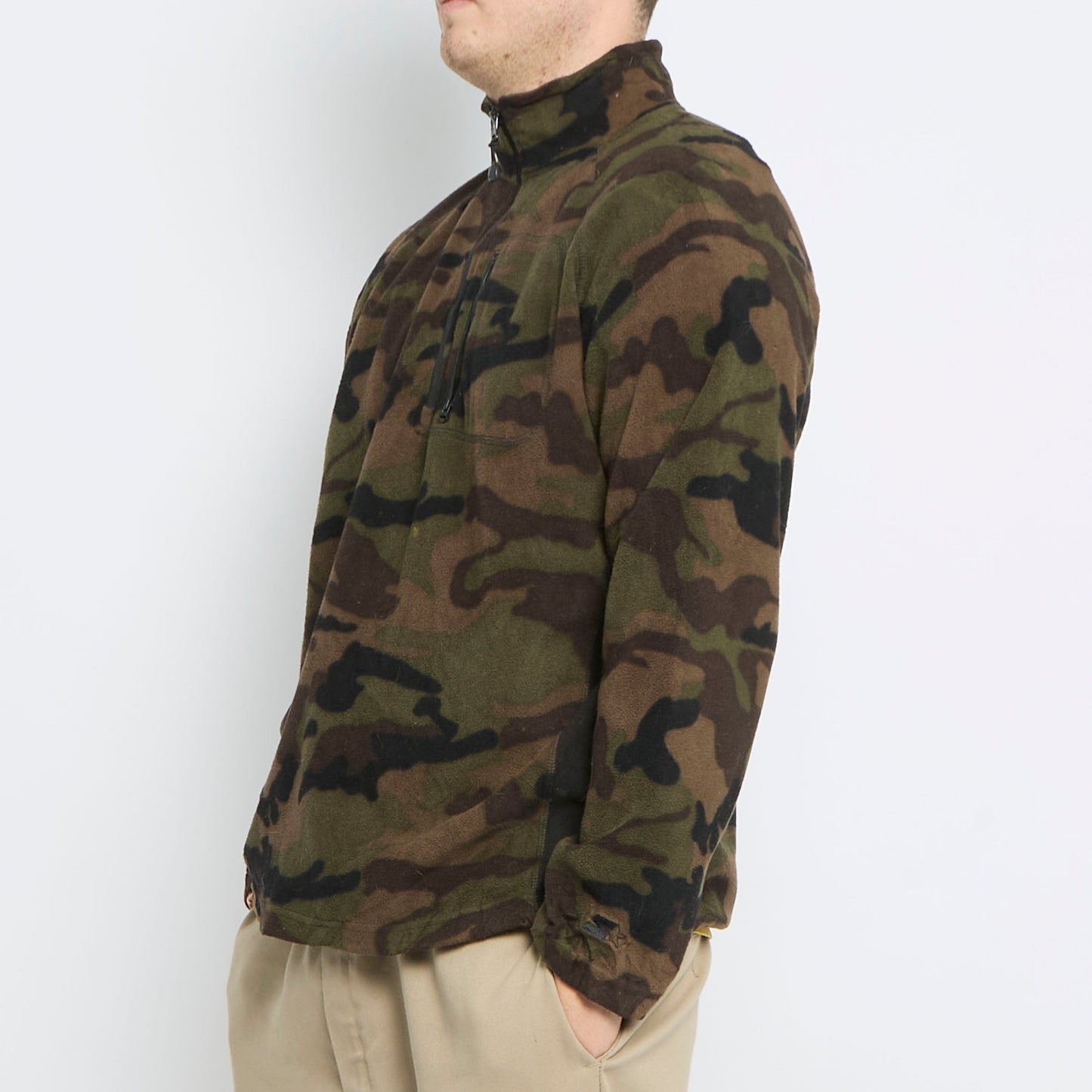 Star 1/4 Zip Camo Polar Fleece - L