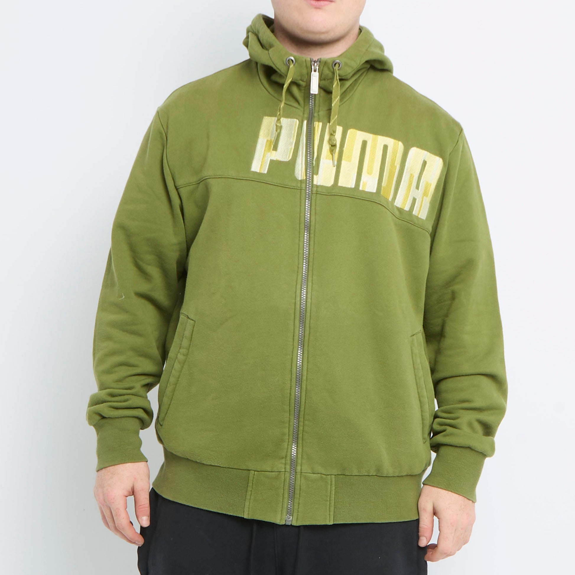 Puma Spellout Zip Up Hoodie - L