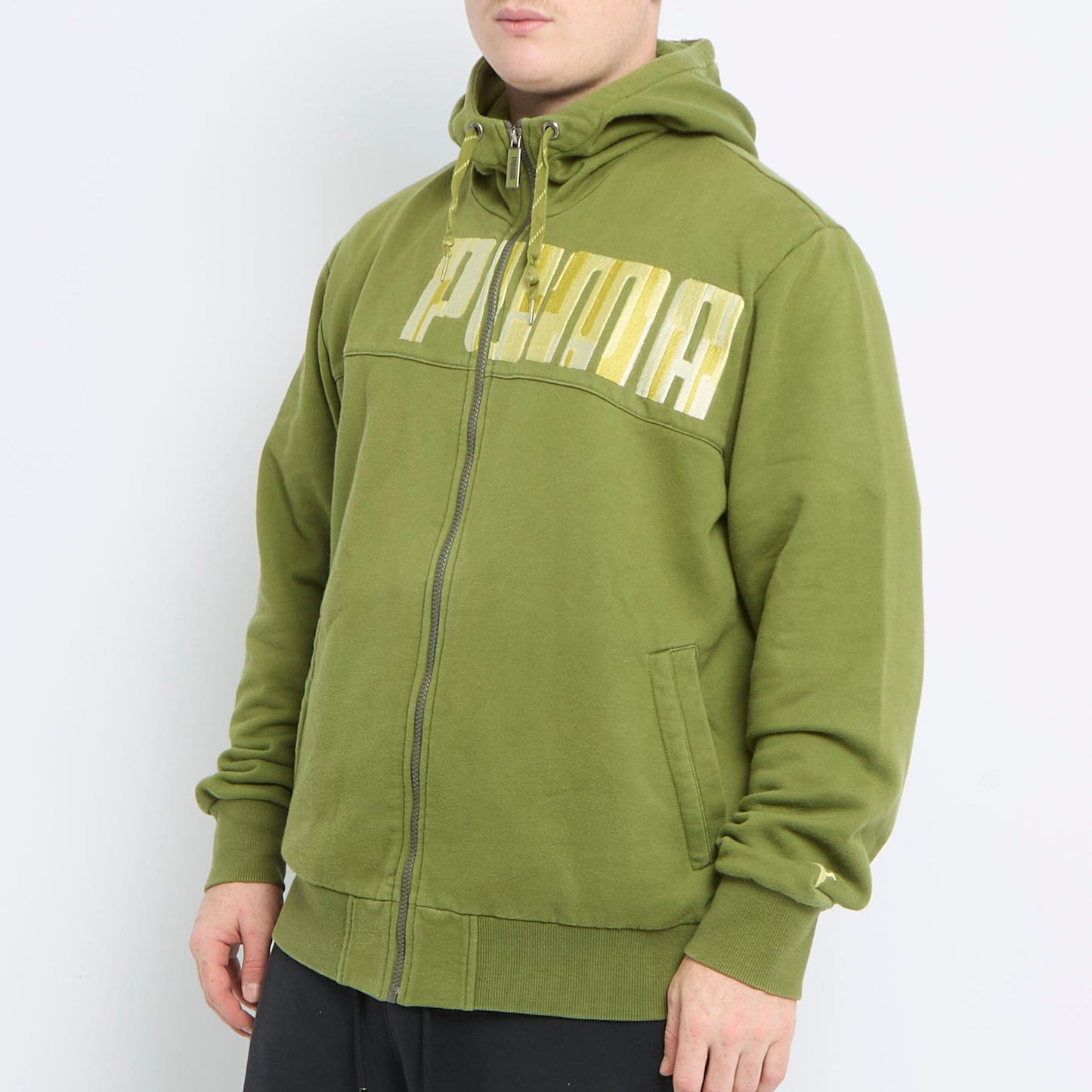 Puma Spellout Zip Up Hoodie - L