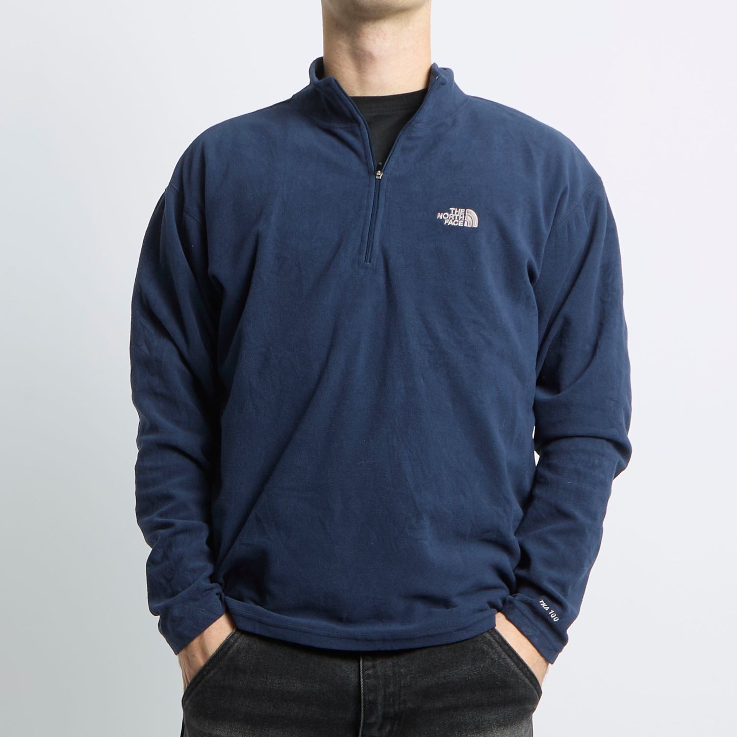 The North Face Logo 1/4 Zip Polar Fleece - M