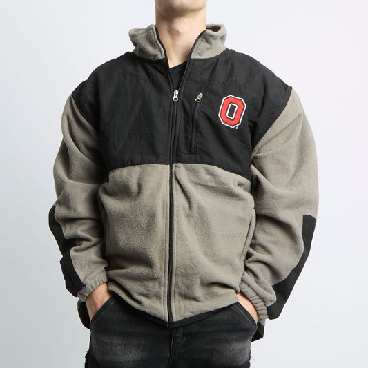 Embroided Zip Up Polar Fleece - XL