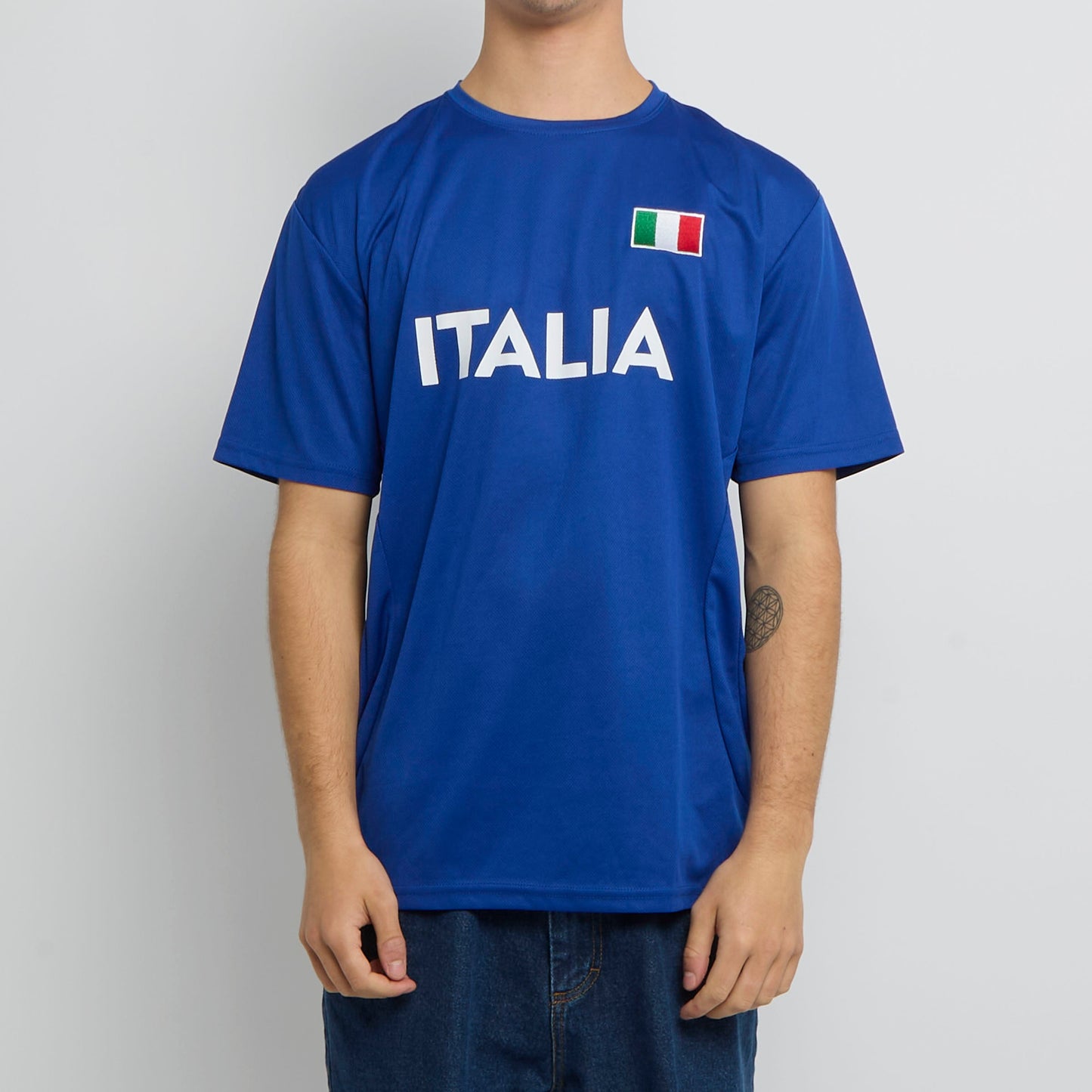 Italy Embroided Detail Football Top - L