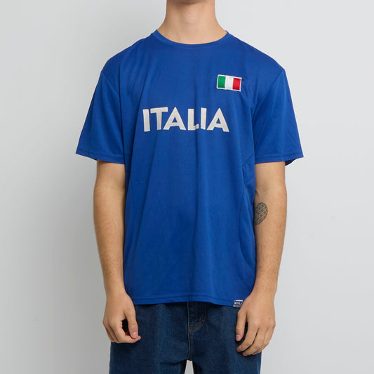 Italy Embroided Detail Football Top - L