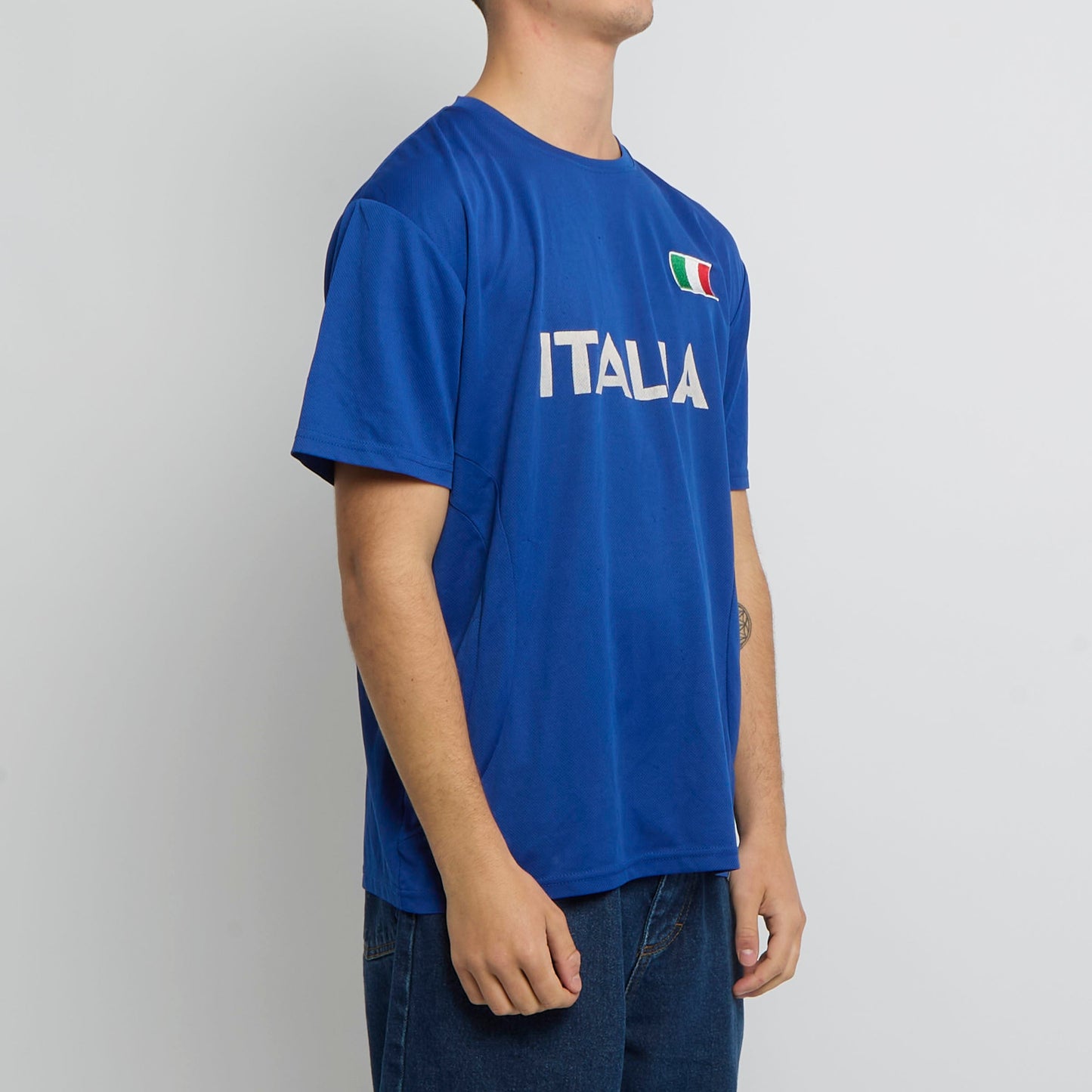 Italy Embroided Detail Football Top - L