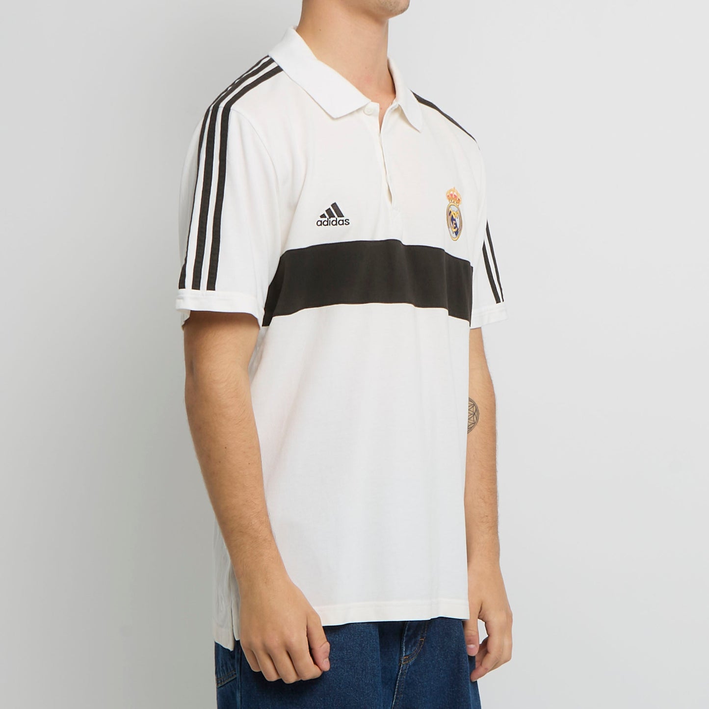 Adidas Real Madrid Logo Football Shirt - L