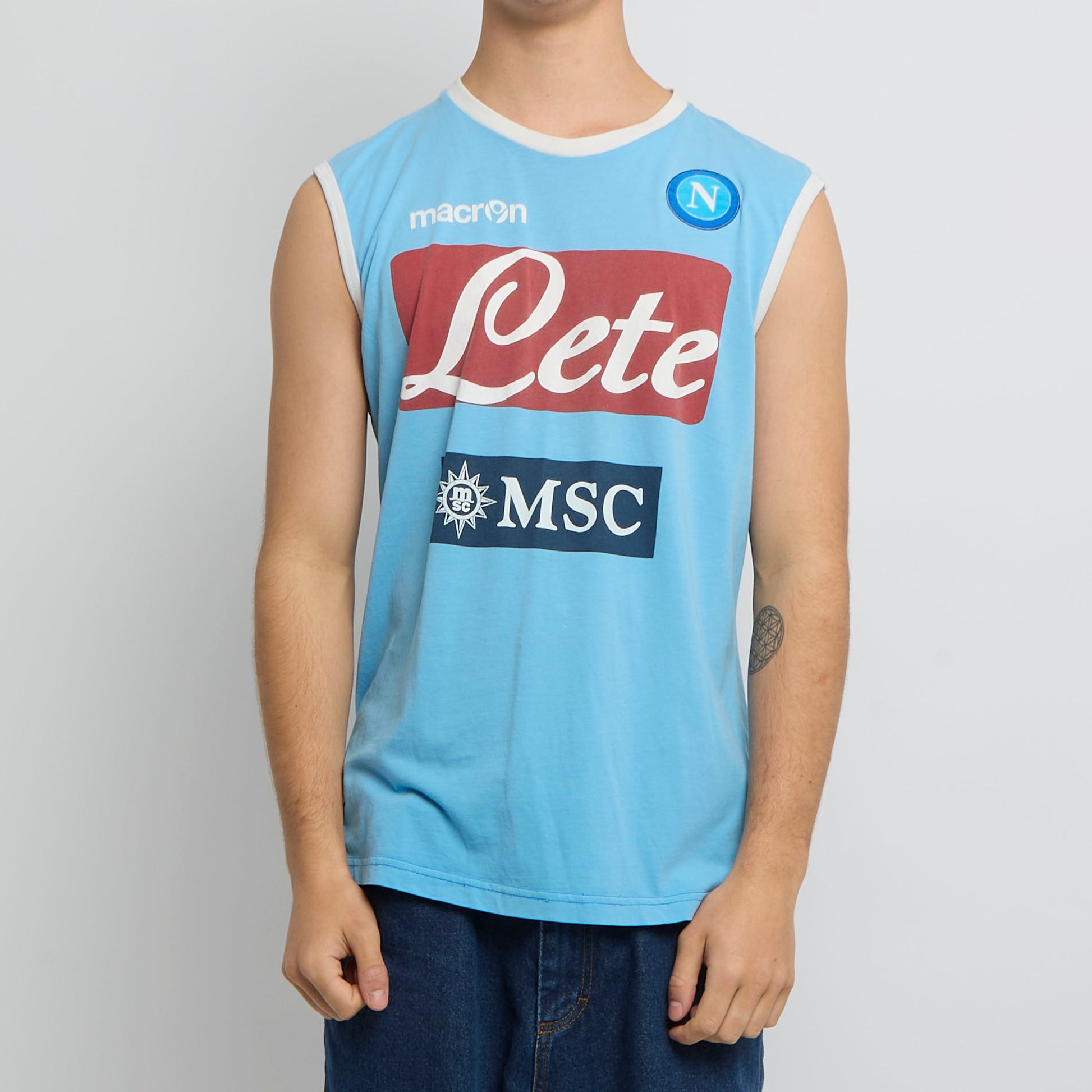 Napoli Sleeveless Football Top - M