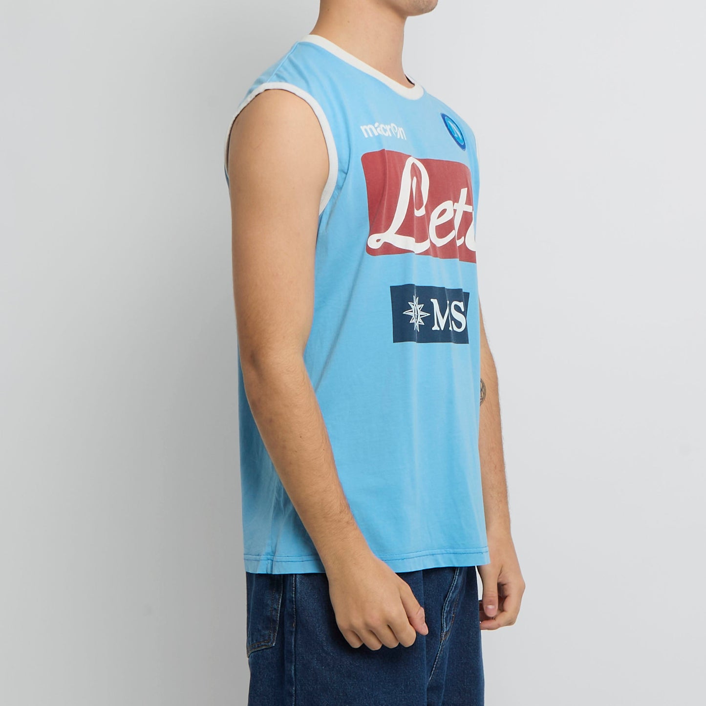 Napoli Sleeveless Football Top - M