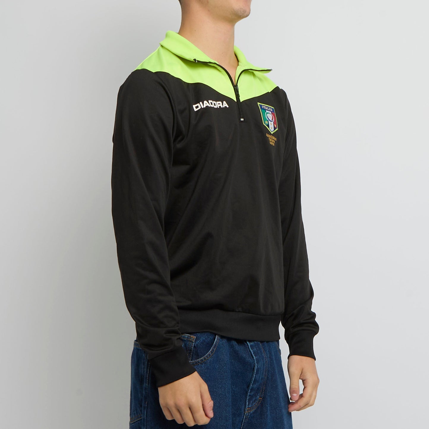 Diadora Italy Logo 1/4 Zip Football Top - S