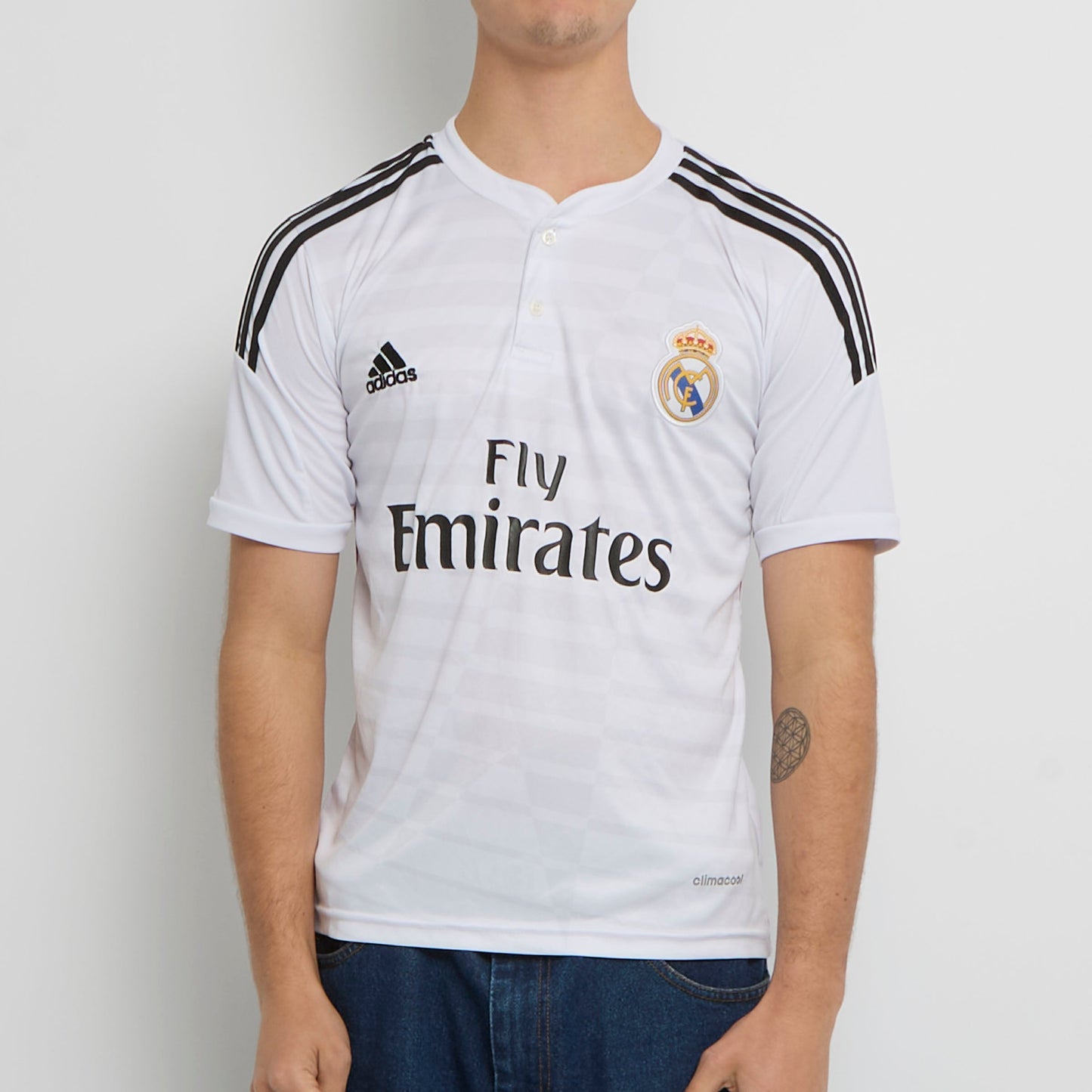 Adidas Real Madrid Logo Football Shirt - S