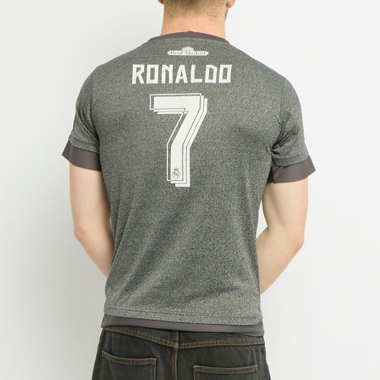 Real Madrid Logo Football Shirt - XS