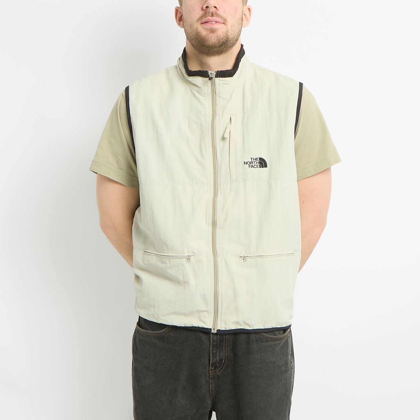 North Face Gilet With Contrast Piping - L