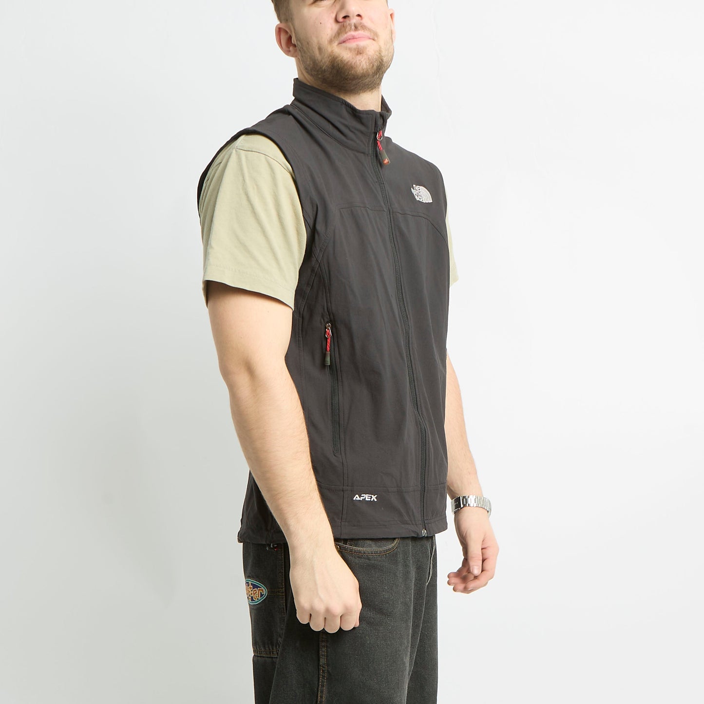 North Face Summit Series Gilet With Red Contrast Zippers - L