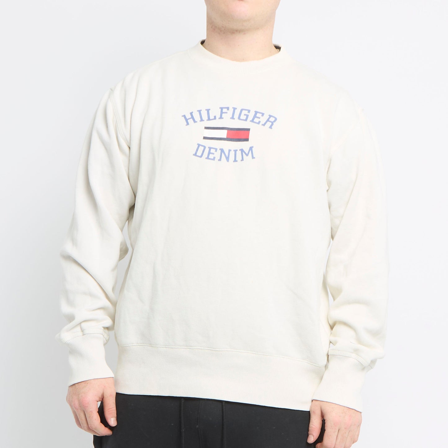 Tommy Hilfiger Spellout Crewneck Sweater - L