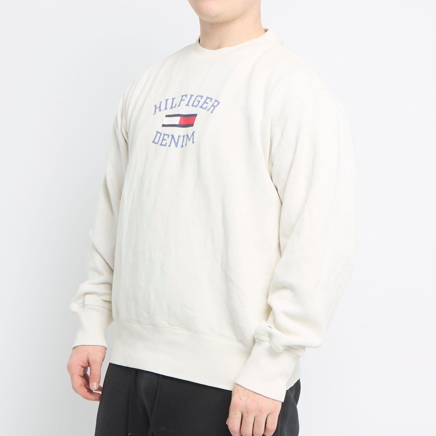 Tommy Hilfiger Spellout Crewneck Sweater - L