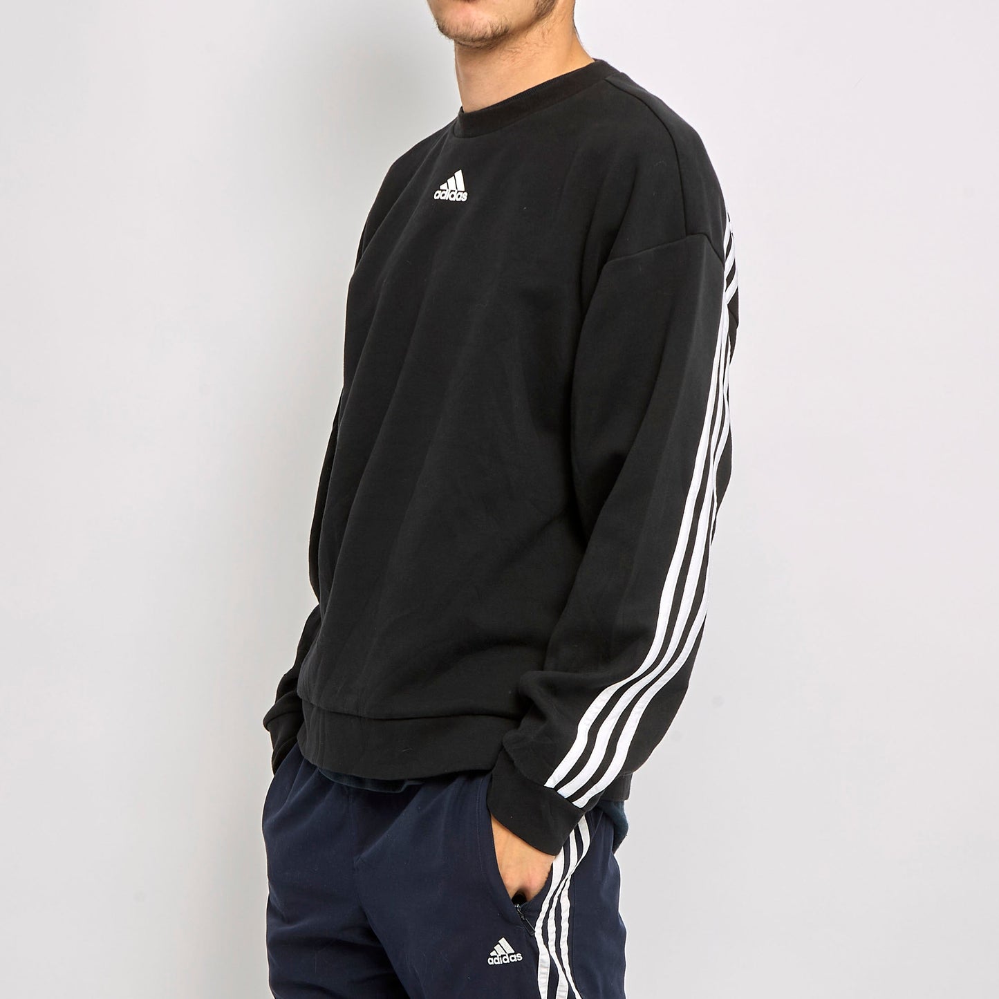 Adidas Logo Crewneck Sweater - L