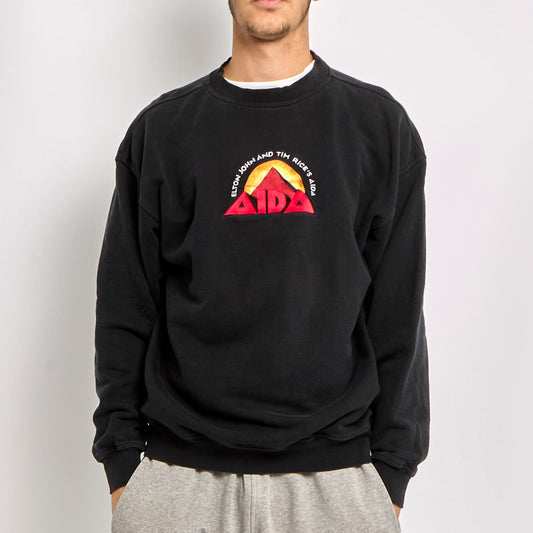 Aida Logo Embroided Crewneck Sweater - L