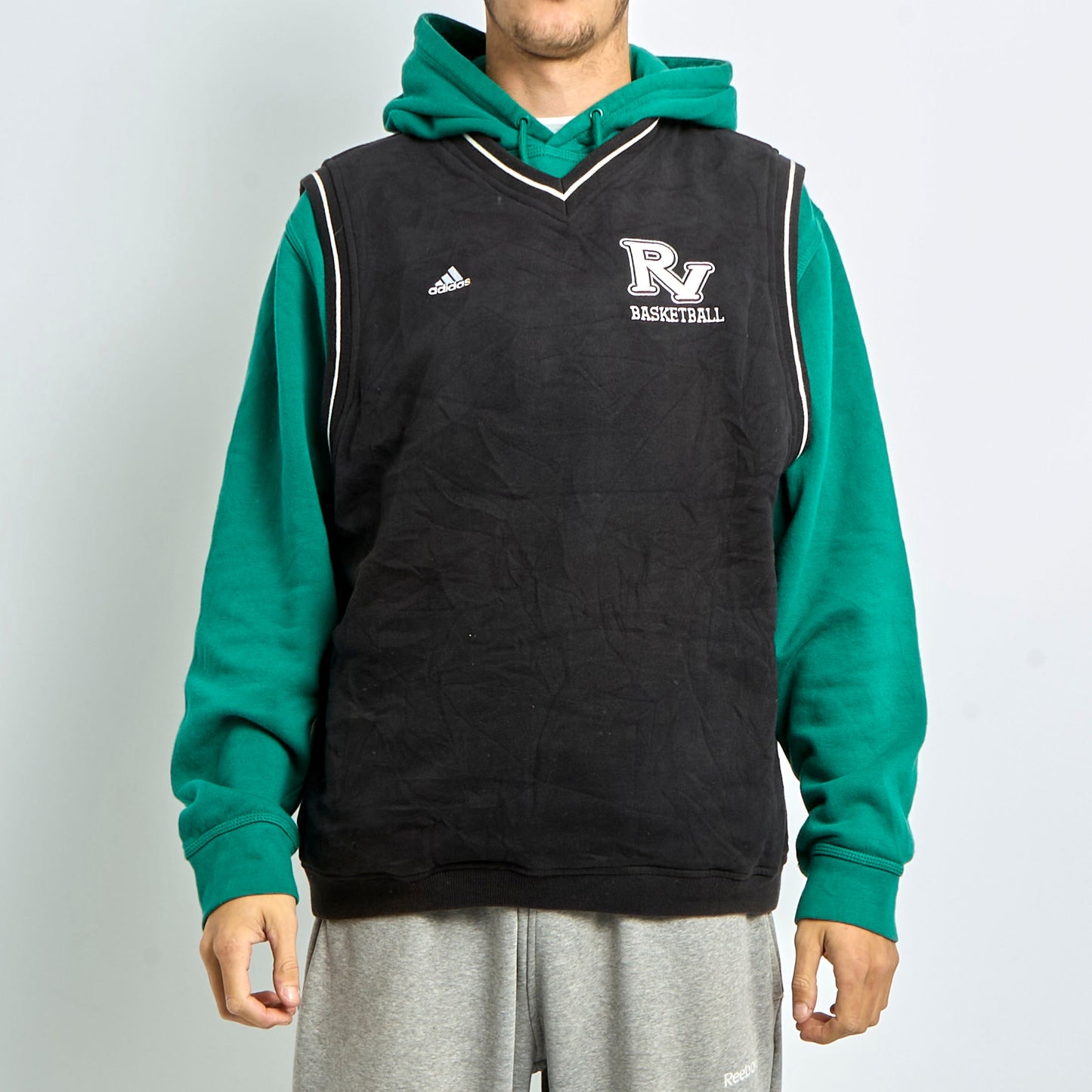 Adidas Sleevless Fleece Jumper - L