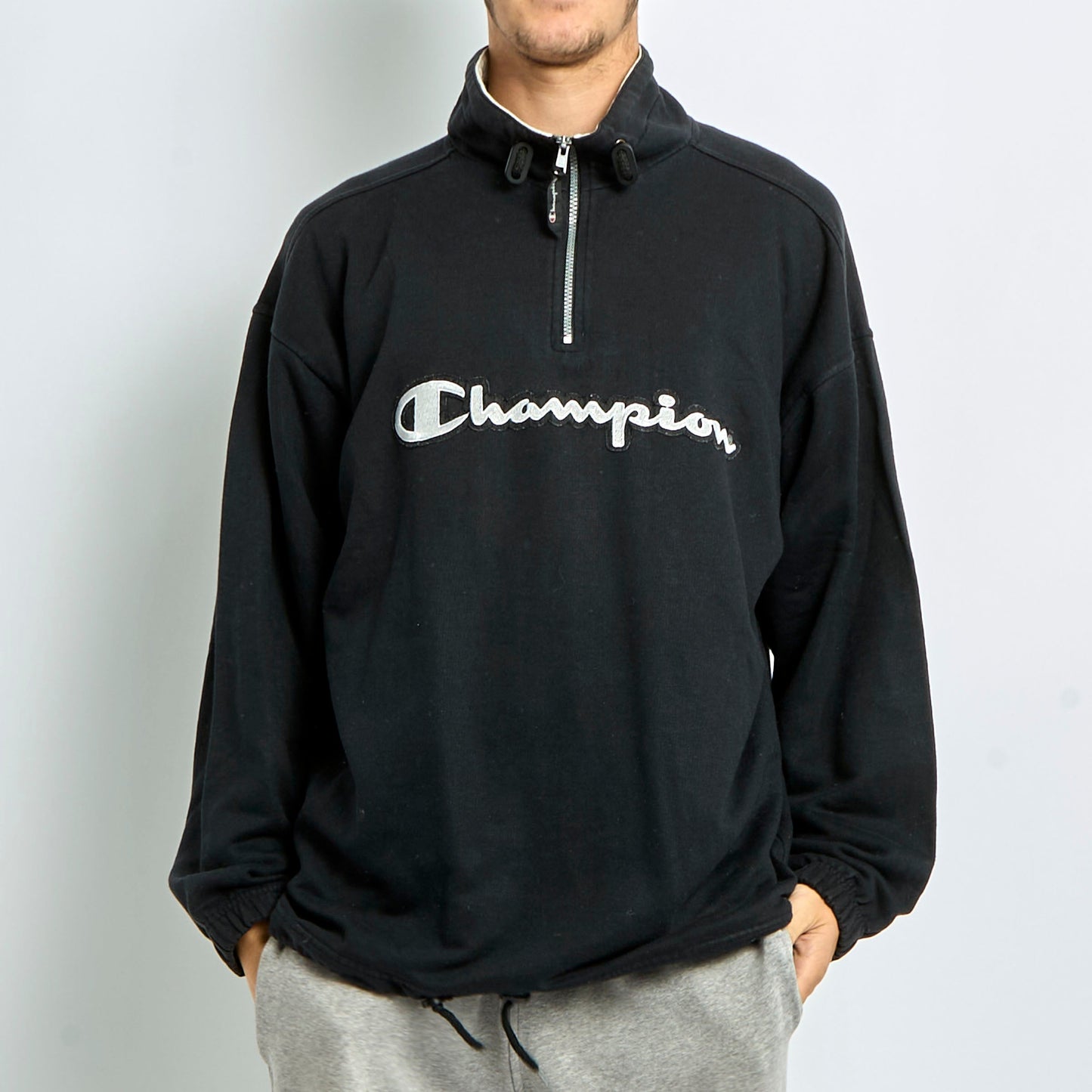 Champion Spellout 1/4 Zip Jumper - L