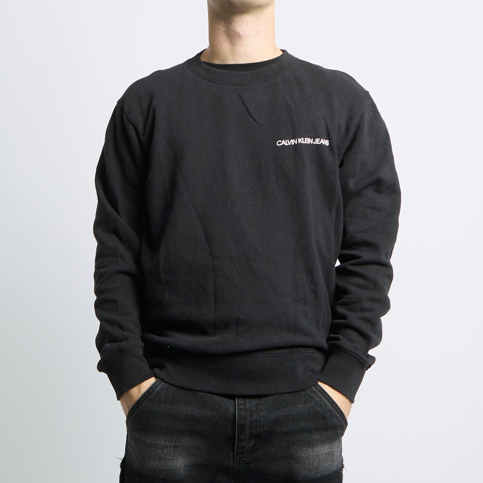 Calvin Klein Logo Crew Neck Sweatshirt - L