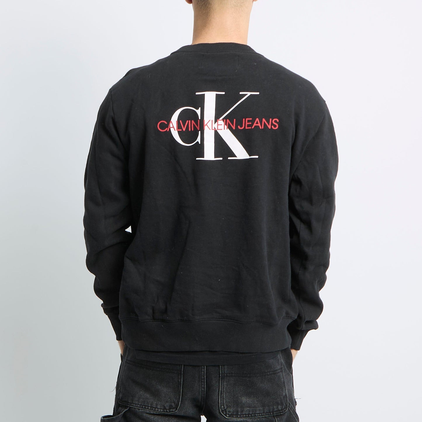 Calvin Klein Logo Crew Neck Sweatshirt - L