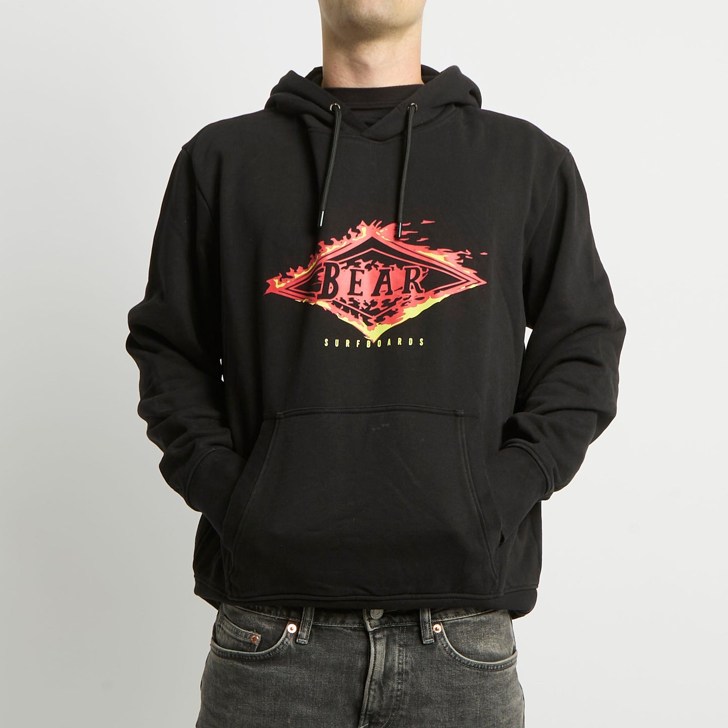 Bear Graphic Hoodie - L