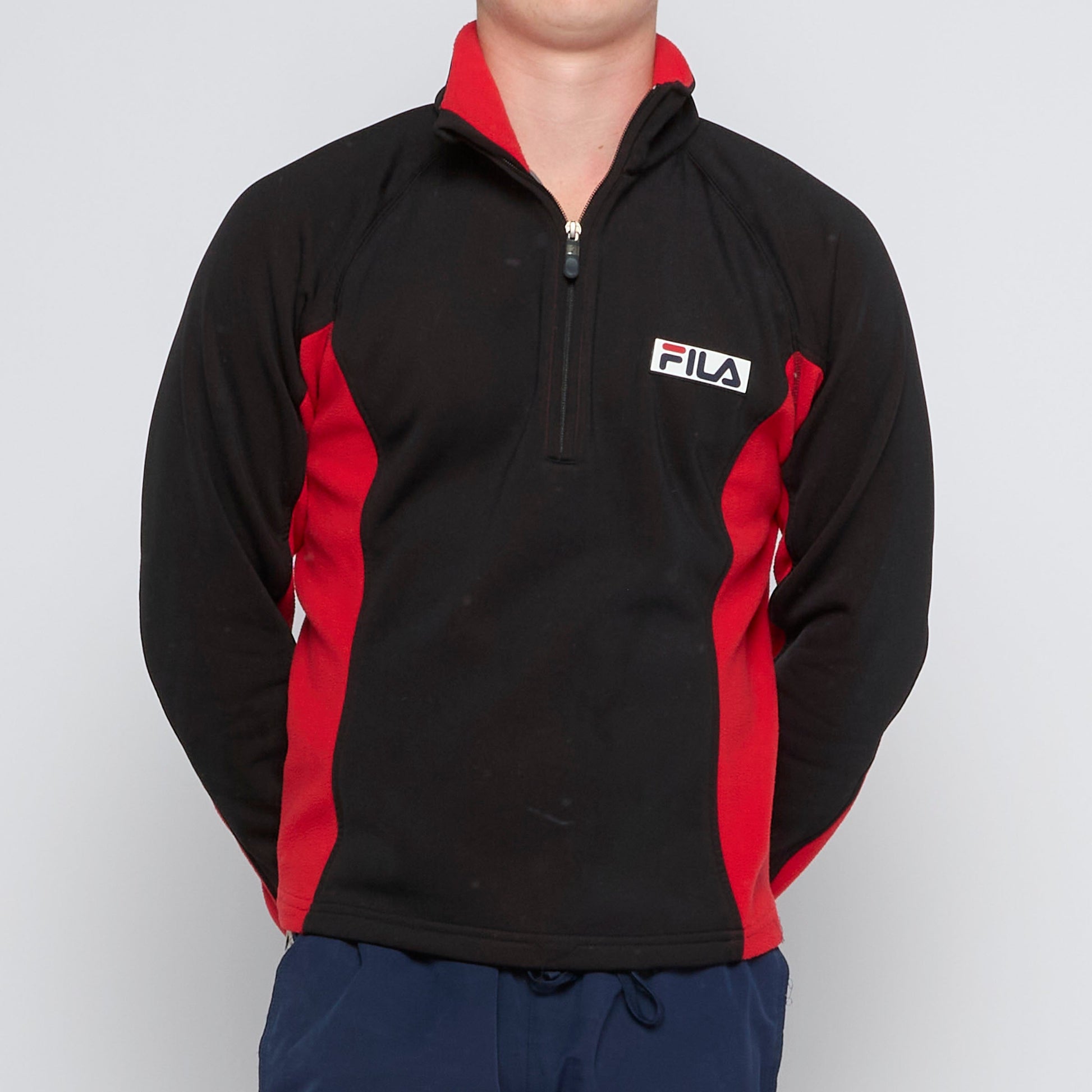 Fila Logo Embroided Quarter Zip - L