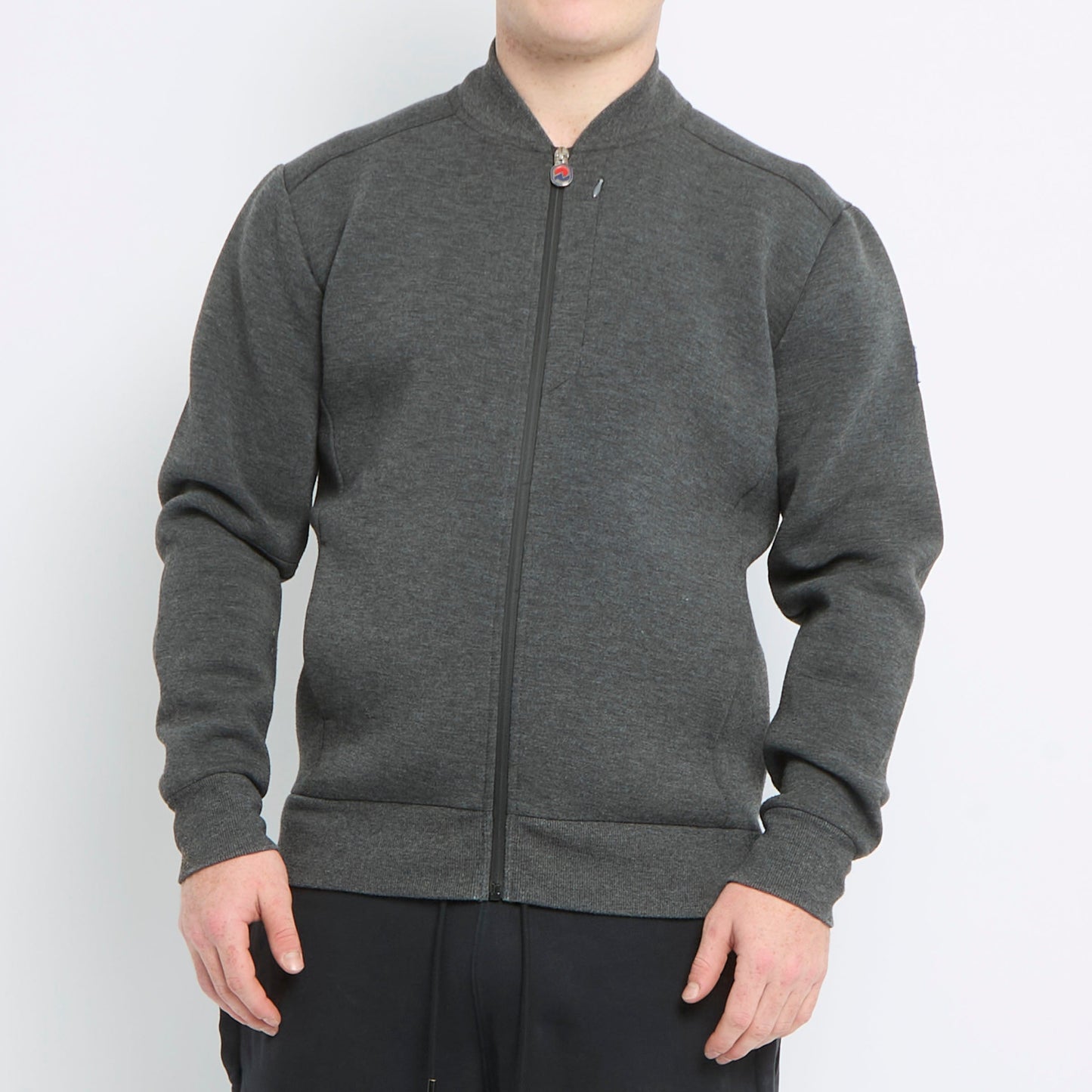 Zip Up Bomber Jacket Style Sweater - L