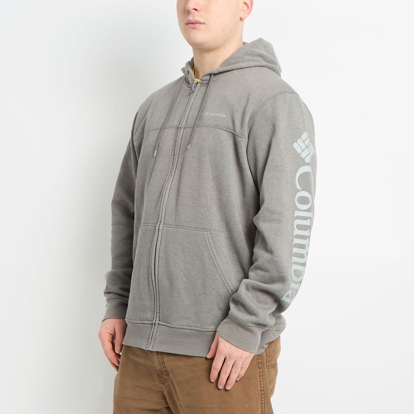 Columbia Spell Out Zip Up Hoodie - L