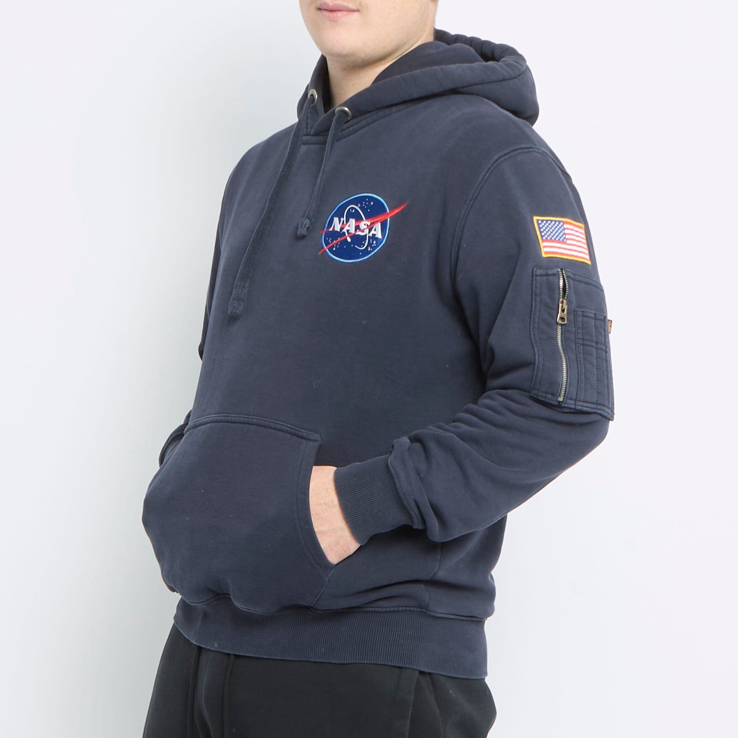 Nasa Embroided Hoodie - L