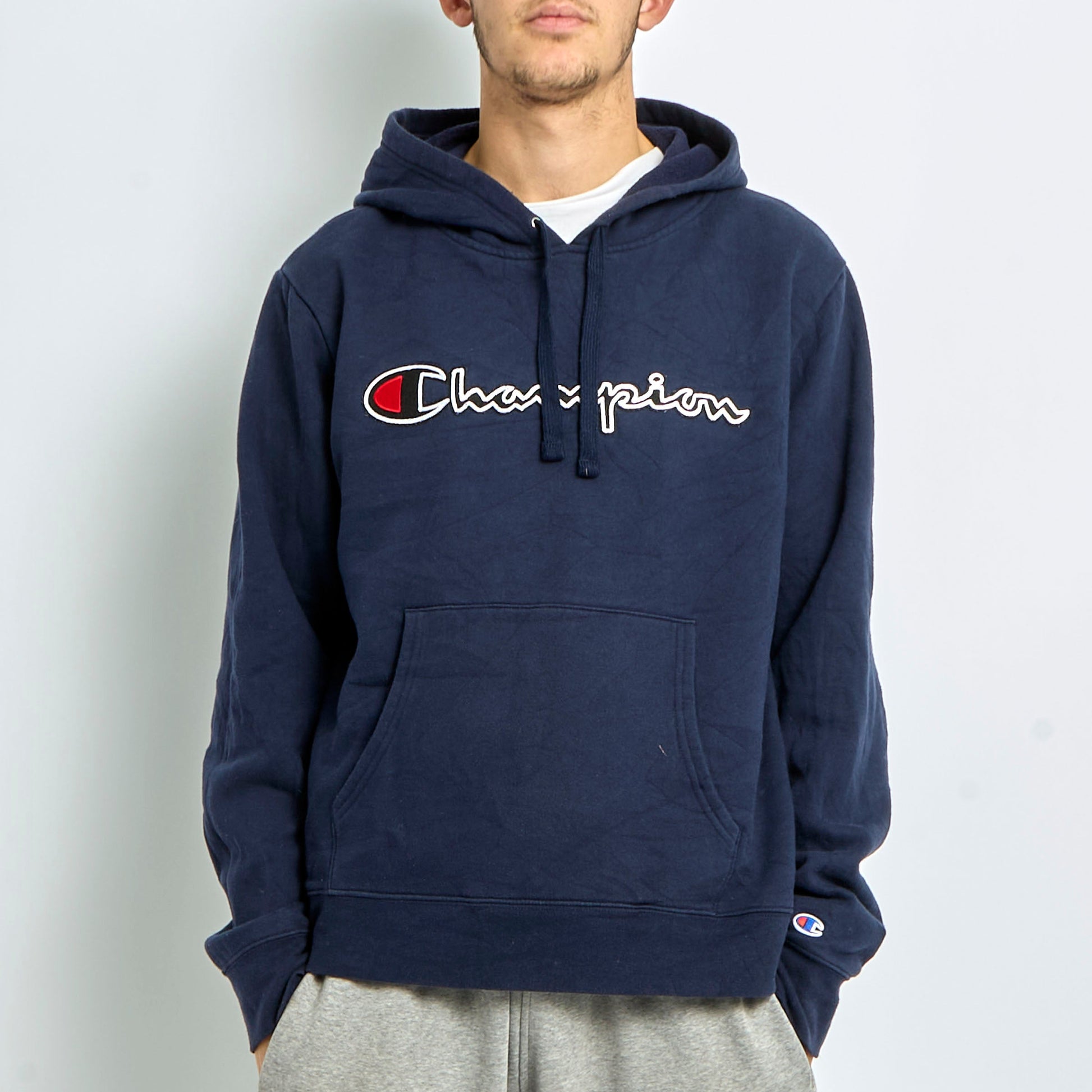 Champion Spellout Hoodie - L