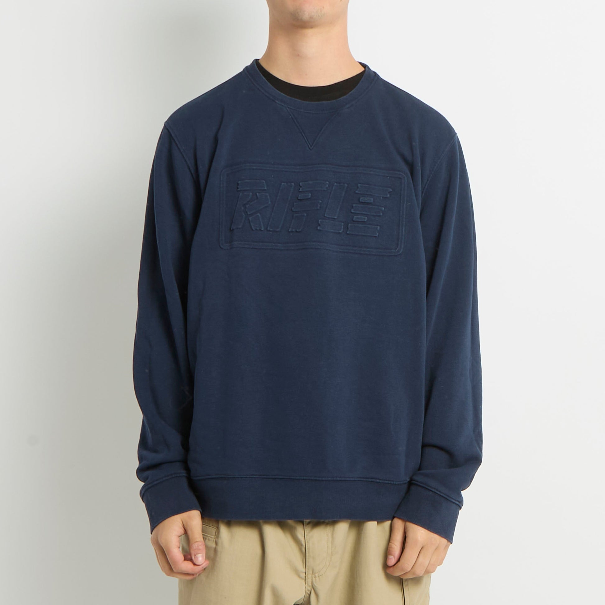 Rifle Spellout Crewneck Sweater - L