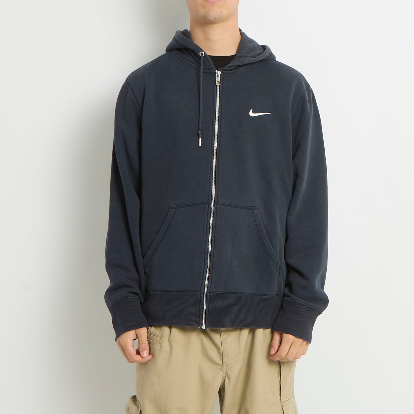 Nike Logo Zip Up Hoodie - L