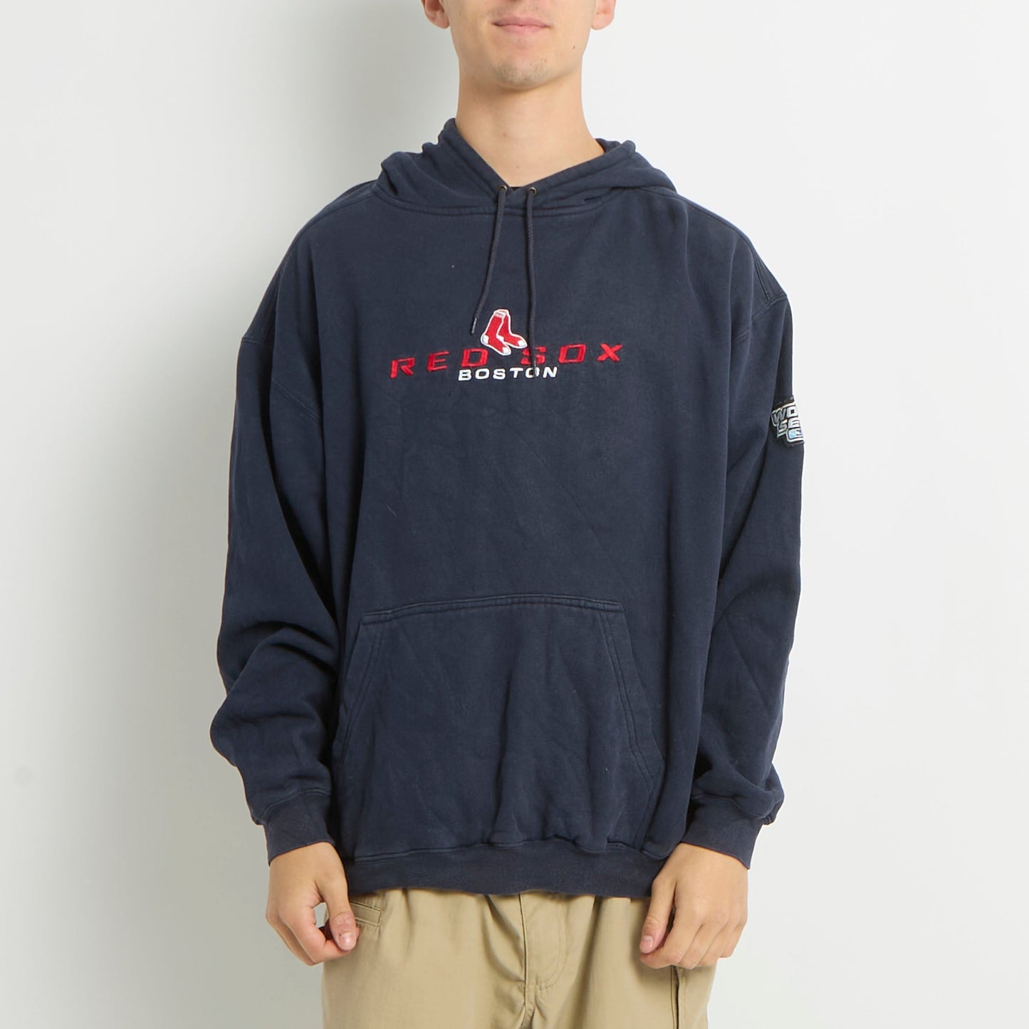 Lee Embroided Spellout Hoodie - L