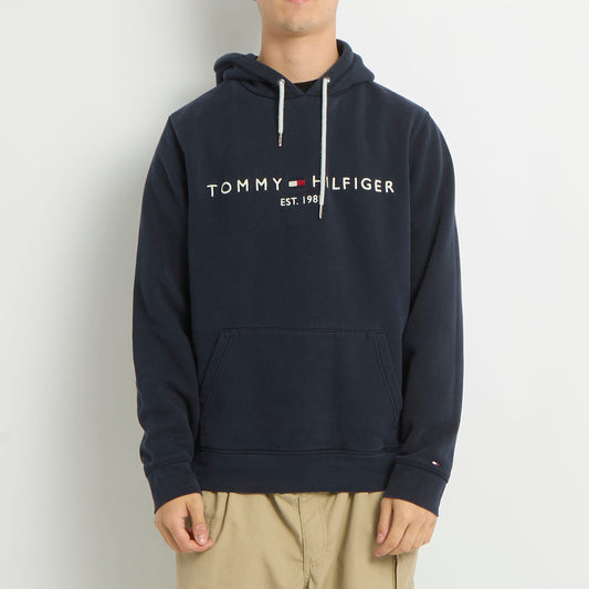 Tommy Hilfiger Embroided Spellout Hoodie - L