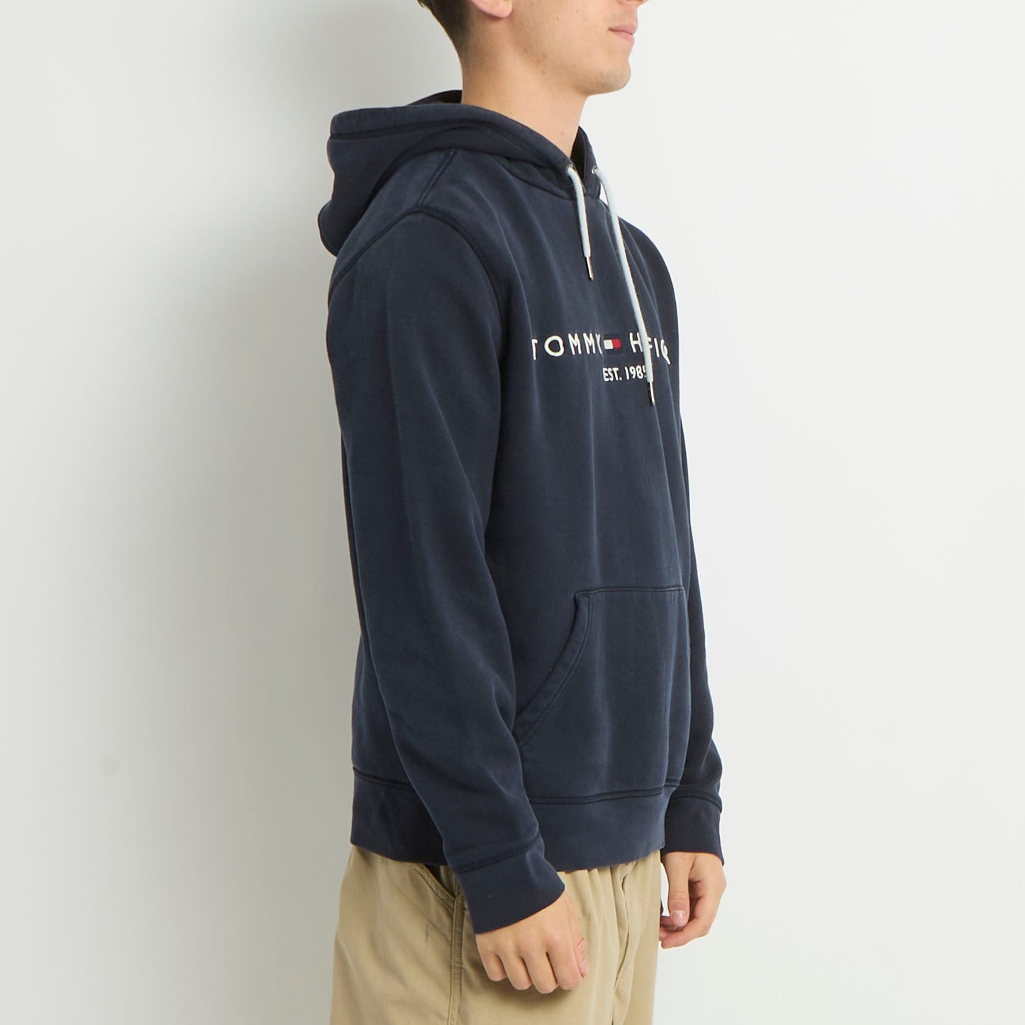 Tommy Hilfiger Embroided Spellout Hoodie - L