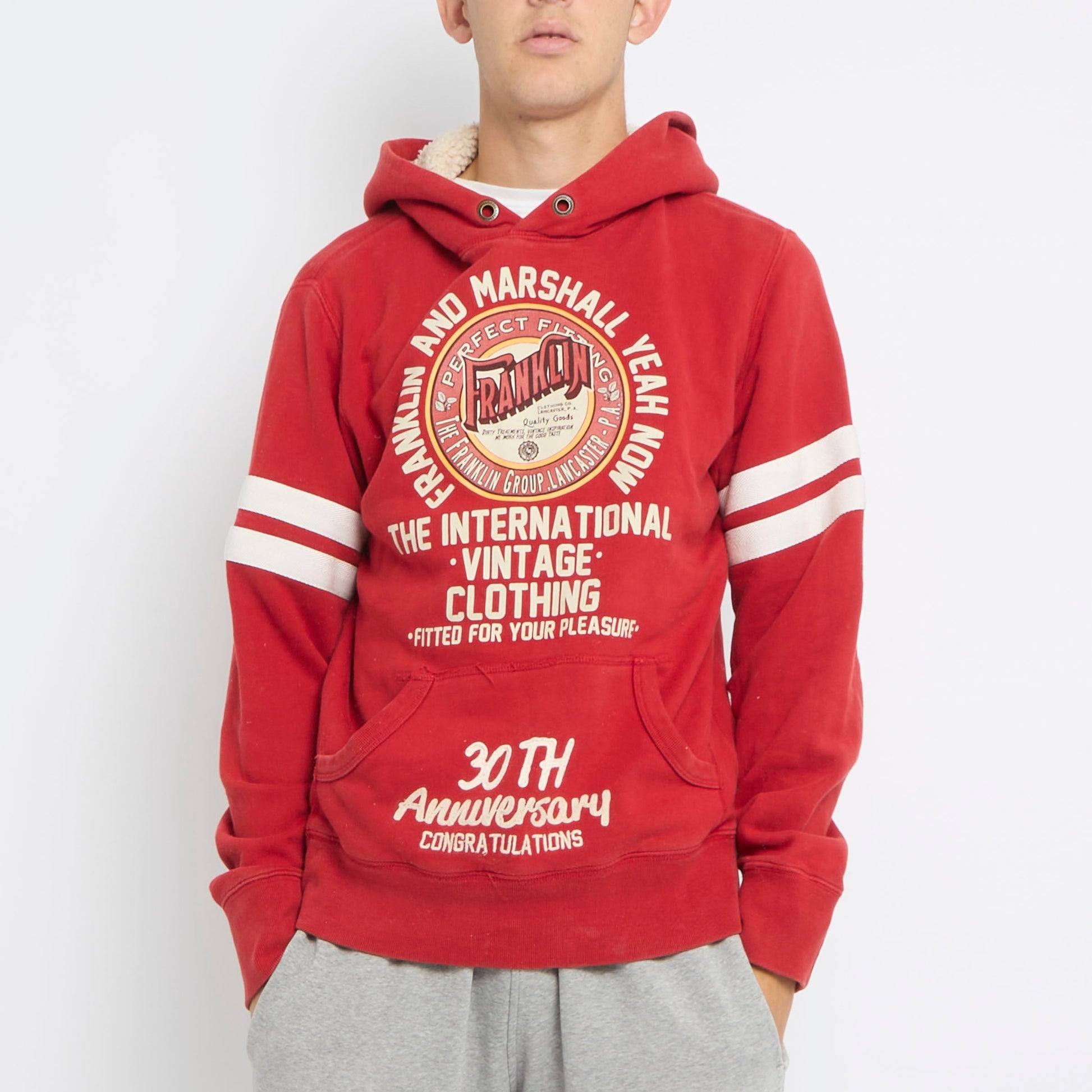 Graphic Print Hoodie - L