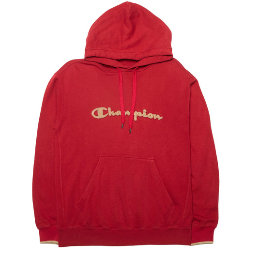 Champion Spellout Embroided Hoodie - L
