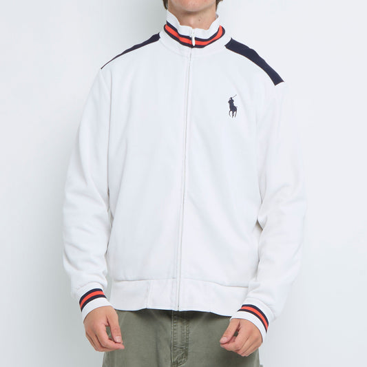 Ralph Lauren Logo Full Zip Sweater - L