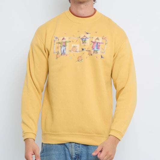 Lee Graphic Print Crewneck Sweater - L