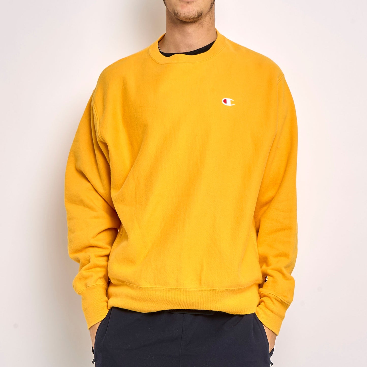 Champion Logo Crewneck Sweater - L