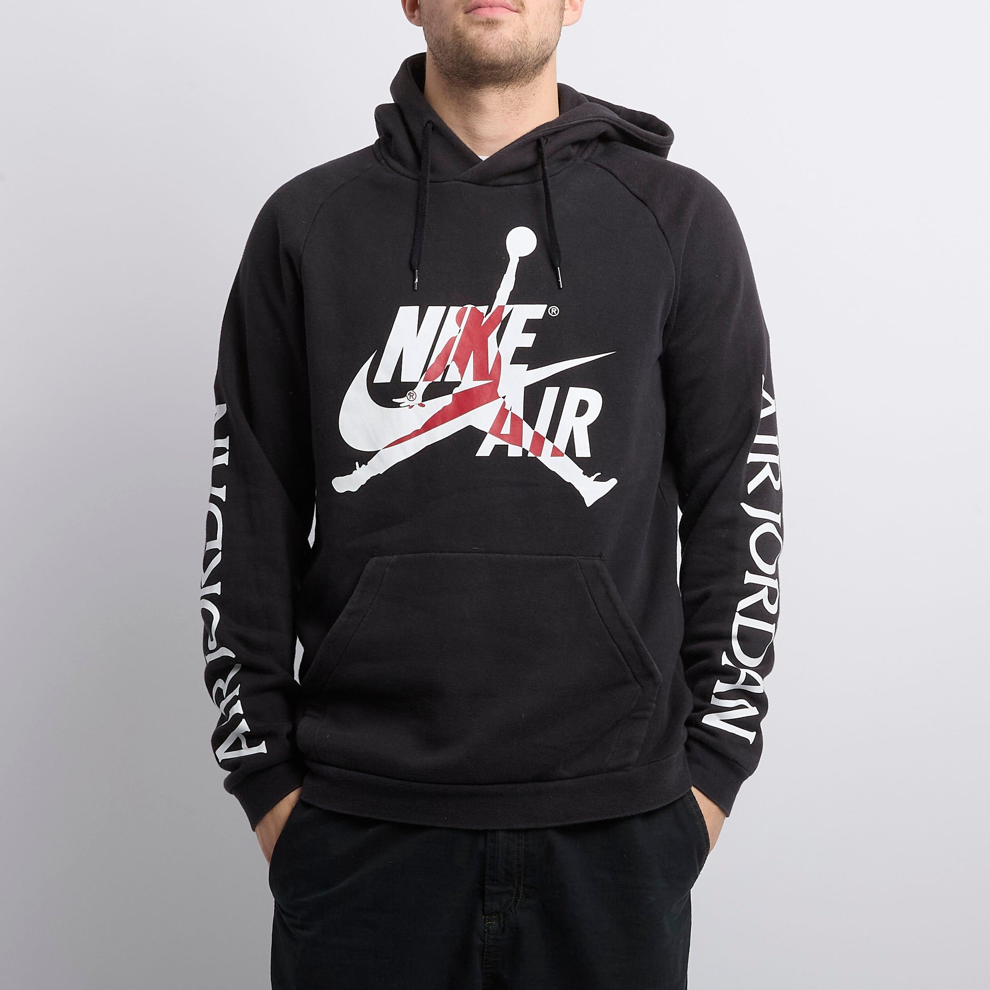 Nike Air Logo Print Hoodie - M