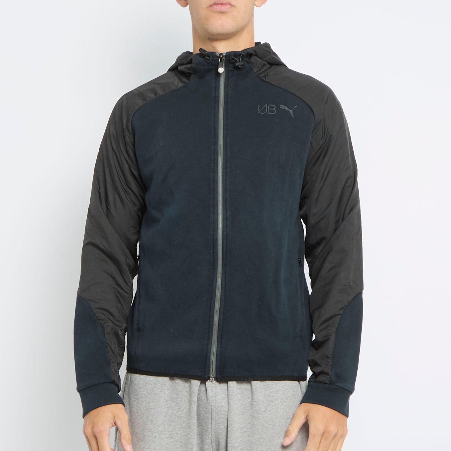 Puma Logo Zip Up Hoodie - M