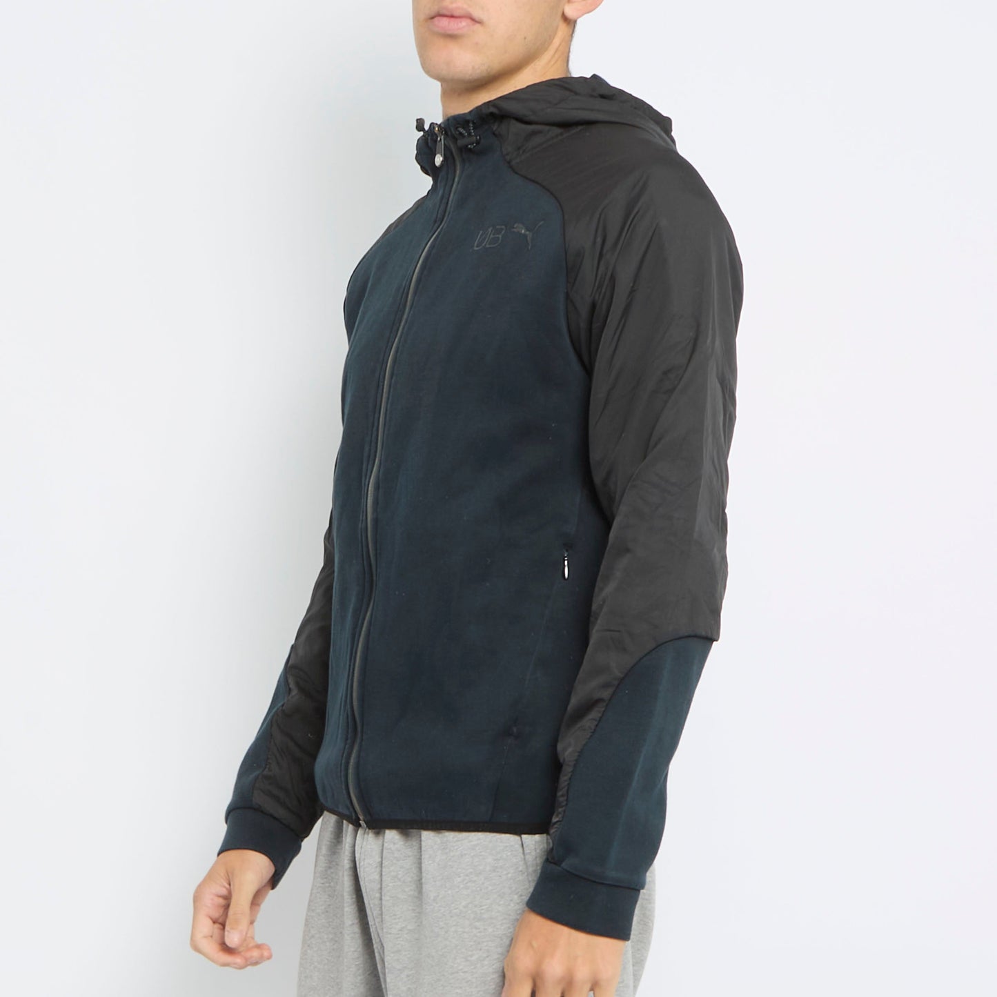 Puma Logo Zip Up Hoodie - M