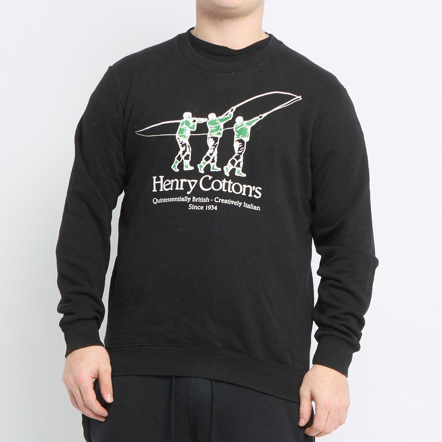 Henry Cottons Graphic Print Crewneck - M