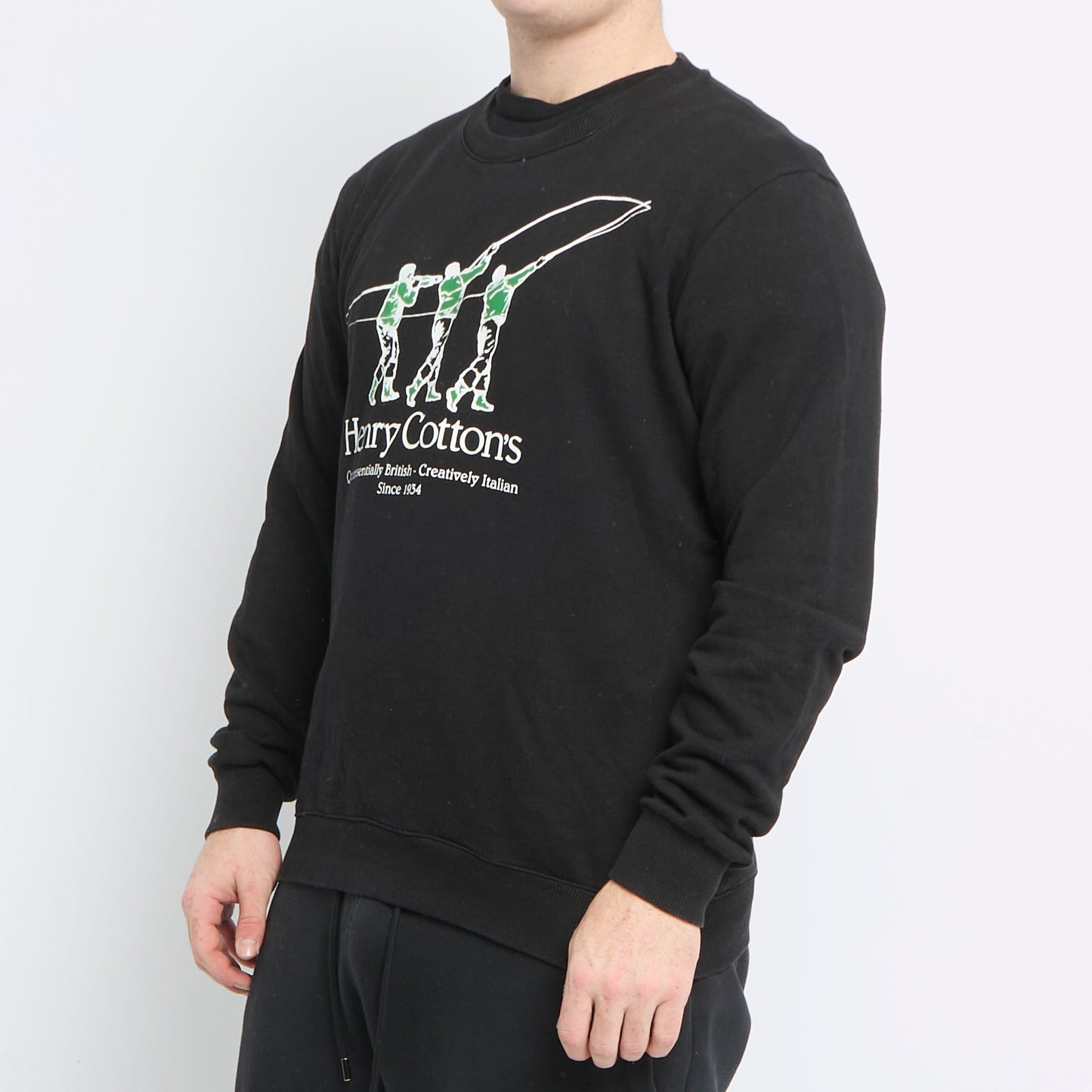 Henry Cottons Graphic Print Crewneck - M