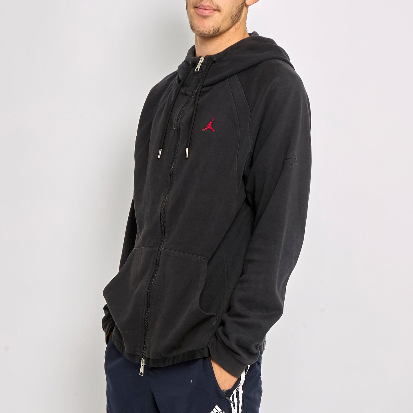 Jordan Logo Zip Up Hoodie - M